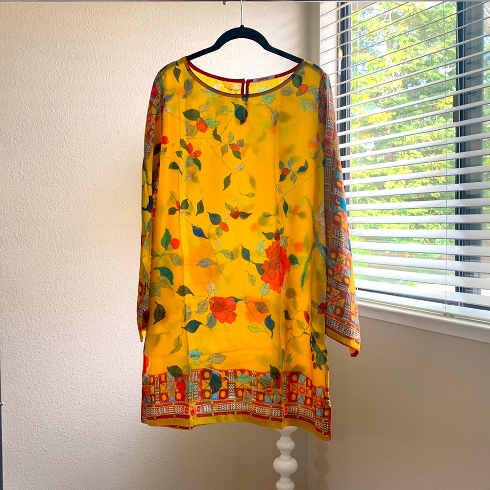 🌹 Johnny Was Silk Shift Dress